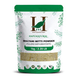 H&C HERBAL INGREDIENTS EXPERT 100% Pure Fuller's Earth Clay (Multani Mitti) - 2.20 lb / 1 kg | Exfoliates & Cleanse the Skin | Helps Removing Dead Skin Cells | Supports Blood circulation