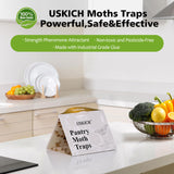 USKICH Pantry Moth Traps with Strength Pheromones Moths Killer Safe and Effectiv (10 Pcs)