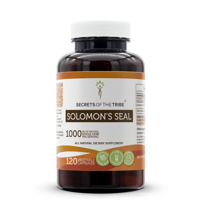 Secrets of the Tribe Solomon's Seal 120 Capsules, 1000 mg, Wildcrafted Solomon's Seal (Polygonatum odoratum) Dried Rhizome (120 Capsules)