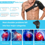 Shoulder Stability Brace with Pressure Pad by Babo Care - Light and Breathable Neoprene Shoulder Support for Rotator Cuff Dislocated AC Joint Labrum Tear Shoulder Pain Shoulder Compression Sleeve