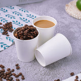 LITOPAK 400 Pack 8 oz Disposable Paper Coffee Cup, Hot/Cold Beverage Drinking Cups for Water, Paper Coffee Cups, White Paper Hot Coffee Cups, Suitable for Party, Picnic, Travel, and Events