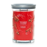 Yankee Candle Sparkling Cinnamon Scented, Signature 20oz Large Tumbler 2-Wick Candle, Over 60 Hours of Burn Time, Christmas | Holiday Candle