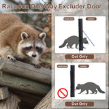 TOPOWN Metal Raccoon One Way Excluder Door One Way Door for Removal Raccoon Trap Contactless Excluder One Way Excluder Valve Raccoon Door One Way Eviction Door for Raccoon Exclusion Device