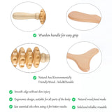 Wood Therapy Massage Tools Wooden Gua Sha Kits Maderoterapia Kit Body Sculpting Tools Wood Massager Roller for Relax Muscles (2)