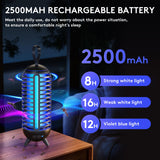 Bug Zapper, Mosquito Zapper Led Light 2 in 1 for Outdoor and Indoor, Wireless Electric Bug Zappers Battery Powered Rechargeable, Insect Fly Traps Fly Zapper for Home Backyard Camping Patio, Black