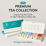 OSULLOC Premium Tea Collection (40 count, 10 flavors x 4 ea), Assorted Tea bag Sampler, Tea Gift sets for Tea lover, Self Care Gift Box, Premium Organic Pure & Blended Tea from Jeju