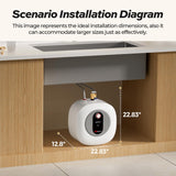 Electric Mini Tank Water Heater MIZUDO - 4.0 Gallon Point of Use Instant Hot Water Heater 120V 1440W, Under Sink, Wall or Floor Mounted, Easy to Install