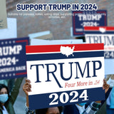 Subacy 2 PCS Trump 2024 Yard Sign 17.3 * 11.8 Inches, Double Sided Trump Yard Signs with Metal H-Stake, Take America Back Signs, Outdoor Lawn Yard Signs Decorations (Blue+White)