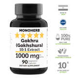 MONOHERB Gokhru - Gokhshura - Extract 1000 mg - 90 Vegetarian Capsules