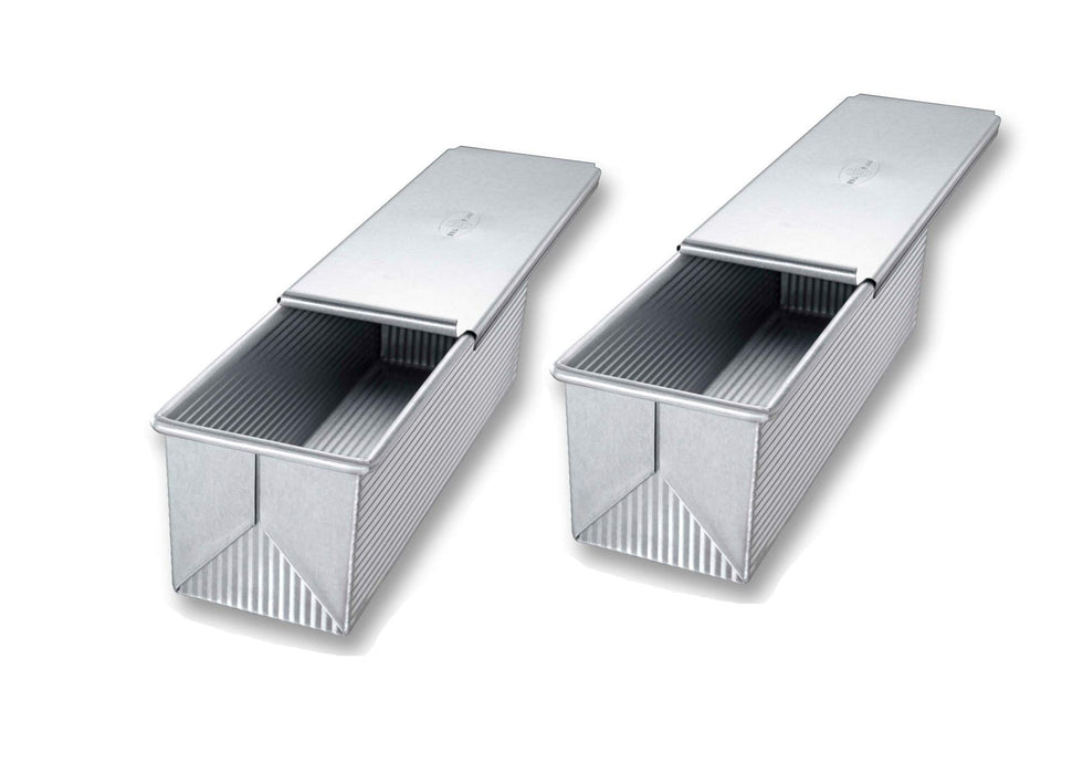 USA Pan Pullman Loaf Pan with Cover, Large w Set of 2