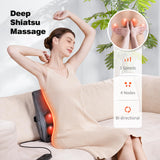 Boriwat Back Massager with Heat, Neck Massager for Pain Relief Deep Tissue, 3D Kneading Massage Pillow for Back, Neck, Shoulder, Legs, Gifts for Women Men Mom Dad