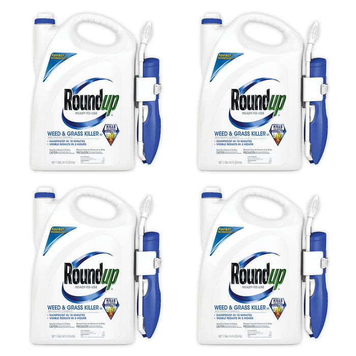 Roundup Ready-To-Use Weed & Grass Killer III with Comfort Wand 1.1 gal. (4-Pack)