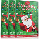 Madelaine Chocolate 2023 A Holly Jolly Christmas Countdown Advent Calendar Filled With 24 Assorted Milk Chocolate Holiday Treats - 3 Pack of Chocolates