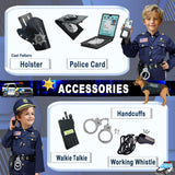 BEIKEETOO Halloween Police Costume for kids, Exquisite Police Officer Costume for Kids Costumes for Boys Girls, Dress Up Police Uniform Cop Costume Role Play Outfits for Gift Birthday Career Day