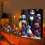 Halloween Advent Calendar 2024, Contains 24 Gifts, Halloween Countdown Calendar with Scary Halloween Doll Collectible Horror Movie Figures Gift for Kid, New Halloween Christmas Countdown Calendar