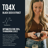 Thymoquinone Black Seed Oil Extract Capsules 20%  - TQ-Advanced 4X®: Highest Thymoquinone Concentration Available - 60:1 Concentrate from Nigella Sativa, Raw Form, Vegan, Glass Bottle (60 Capsules)