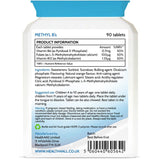 Health4All Kids Methyl B's 90 Tablets for Children for Stress & Mood Support. Sublingual Vegan pre-methylated B12 Methylcobalamin, 5-Methylfolate and Vitamin B6 P-5-P