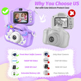 2024 Upgrade Kids Camera, Christmas Birthday Gifts for Girls Boys, 1080P HD Selfie Digital Video Camera for Toddlers, Cute Portable Little Girls Boys Gifts Toys for 3 4 5 6 7 8 9 Years Old