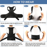 ABACKH Back Brace Posture Corrector for Women and Men - Adjustable Posture Back Brace for Upper and Lower Back Pain Relief - Improve Back Posture and Lumbar Support,Large(Waist:32-36 Inches)