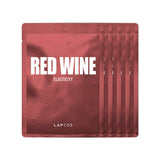 LAPCOS Red Wine Sheet Mask, Daily Face Mask to Restore and Soften Skin, Korean Beauty Favorite, 5-Pack