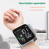 Wrist Blood Pressure Monitor Rechargeable Digital Automatic Blood Pressure Cuff for Home Use Portable Talking Bp Monitor Full Screen Led Display Adjustable Bp Cuffs with Carrying Case