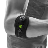 Bauerfeind Adjustable Sports Elbow Strap - Single, Black, One Size - Forearm Pain Relief from Golfers and Tennis Elbow - Five Point Pad for Direct Pressure on Tendon - Boa Closure System