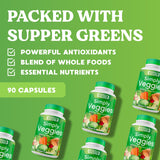 Simply Nature's Promise - 90 Veggie Capsules - Made with Whole Food Superfoods, Packed with Beta Carotene & 18 Different Vegetables - 100% Soy Free