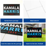 Probsin Kamala Harris 2024 Yard Sign Double Sided 12" x 17" Signs Voted for Kamala Harris President Election Outdoor Decorations for Indoor Outdoor Lawn, Garden, Window, Party Supplies (Black)