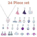 2024 Advent Calendar for Girls Unicorn Christmas 24 Days Countdown Calendar DIY Charm Bracelet&Necklace, Jewelry Rings Xmas Holiday Gift for Daughter