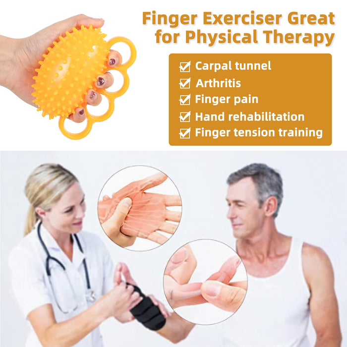 Physical Hand Therapy Ball, Designed to Help the Elderly and Disabled Increase Hand Strength. Massage and Exercise Your Hands to Improve the Flexibility of the Fingers and Restore the Strength of the Hands