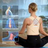 Yaseko Posture corrector for women and men,Back Straightener Posture Corrector,Adjustable Shoulder Posture,Shoulder and Back Pain Provides Support Large (Waist 33.07-37.79 Inch)