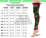 Mojo - Compression Socks Footless for Women and Men 20-30mmHg - Thigh High Compression Leg Sleeve for Circulation during Nursing, Post Surgery Recovery - Black/Green, X-Large - A609
