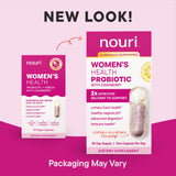 Nouri Women’s Health Daily Probiotic and Omega Supplement with Cranberry Powder | Supports Vaginal, Urinary Tract, Digestive, Immune Health, and pH Balance, Probiotics for Women, 30 Capsules