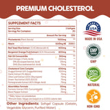 3600 MG Cholesterol Supplements with Plant Sterols, Niacin, Red Yeast Rice, Citrus Bergamot, Garlic, Cholesterol Supplement Support Normal Cholesterol Levels, 90 Softgels