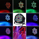 LUNSY Dj Lights, 36 LED Par Lights Stage Lights with Sound Activated Remote Control & DMX Control, Stage Lighting Uplights for Wedding Club Music Show Christmas Holiday Party Lighting - 2 Pack