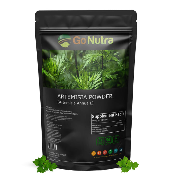 Go Nutra Artemisia Powder – Pure Artemisia Annua (Wormwood) Powder – 8 oz – Herbal Supplement