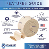 KinGrip Tubular Elastic Support Bandages by Kinship Comfort Brands Tubular Bandage Protects Fragile Skin Latex-Free Wound Care for Edema and Lymphedema Support | Made in USA | Size D 3”x10 MTR