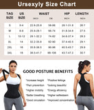 URSEXYLY Women Back Braces Posture Corrector Waist Trainer Vests Tummy Control Body Shapers for Spinal Neck Shoulder and Upper Back Support (XL, Black)