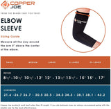 Copper Joe 2 Pack Recovery Elbow Compression Sleeve - Ultimate Copper Relief Elbow Brace for Arthritis, Golfers or Tennis Elbow and Tendonitis. Elbow Support Arm Sleeves For Men and Women (2X-Large)