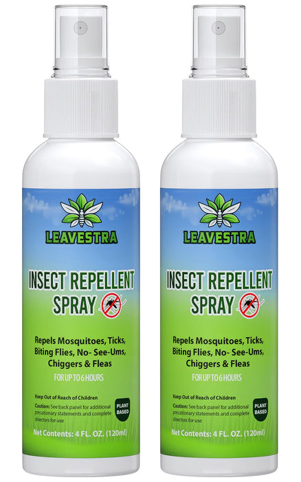 Mosquito Repellent Spray for Body, Made with Plant Essential Oils,Insect Repellent Spray Natural Bug Repellent for Skin DEET-Free Pump Spray 4 Fl Oz (2 Pack)