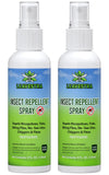 Mosquito Repellent Spray for Body, Made with Plant Essential Oils,Insect Repellent Spray Natural Bug Repellent for Skin DEET-Free Pump Spray 4 Fl Oz (2 Pack)