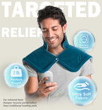 Heating Pad for Neck and Shoulder, 2lb Weighted Neck Heating Pad for Pain Relief, Birthday Christmas Gifts for Women, Men, Mom, Dad, Mothers Day Gifts, 6 Heat Settings Auto-Off Home Office