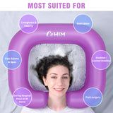 Cehim Inflatable Shampoo Basin - Portable Shampoo Bowl, Hair Washing Basin for Bedridden, Disabled,Injured, Hair Wash Tub for Dreadlocks and at Home Sink Washing (Purple)