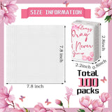 100 Bulk Pocket Mini Tissues Travel Size, Packs for Guests 3 Ply Always Pray & Never Give up Individual Facial [Tissue]s for Wedding Graduation