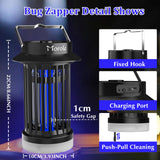 Morole Bug Zapper for Indoor Outdoor, Rechargeable Mosquito Zapper with LED Light, Portable Electric Fly Traps, Mosquito Killer, Insect Pest Control for Home, Backyard, Patio, Camping, Fishing