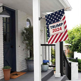 WENWELL Large Donald Trump 2024 House Garden Flags 28 x 40 Inch,Make America Great Again Burlap Yard Sign Decorations,Trump is our President Banners for Outdoor Double Sided