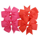 120 Pieces 3 Inch Pinwheel Hair Bows For Toddler Girls Rainbow Scale Gradient Flower Design Printed 60 Colors In Pair