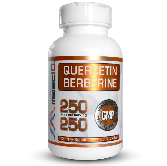 MAAC10 Quercetin Berberine 500mg (250mg/250mg Each Per Capsule 60-Day Serving)