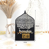 Ramadan Advent Calendar 2024 Metal DIY Countdown Calendars Eid Decorations for Home Ramadan Ornament Kids Black