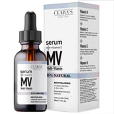 CLARA'S NEW YORK Multi Vitamin Facial Serum 30ml Antioxidants with Vitamin B C E K Concentration (for Hydration, Redness Calming, Sebum control) - Made in USA